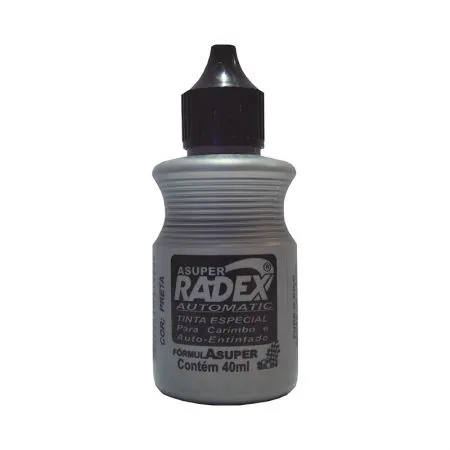 Tinta para carimbo Auto-Entintado 40ml - Preto - Radex