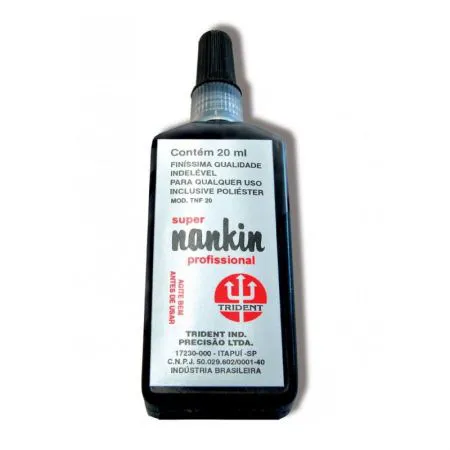 Tinta nankin profissional preto 20ml - Trident