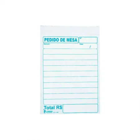 Comanda de mesa c/carbono 1080 50fls 2 vias Tamoio