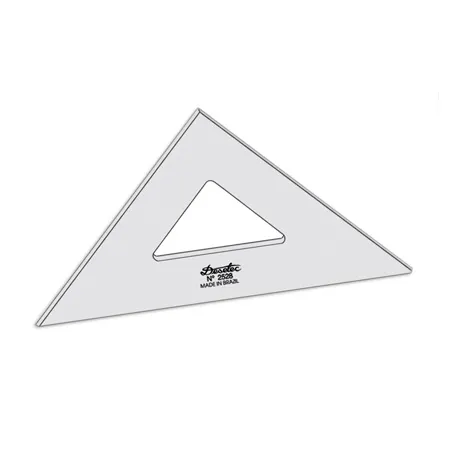 Esquadro acrílico 28cm x 45 graus sem escala 2528 - Trident