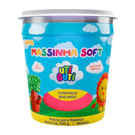 Massa de modelar Soft Utiguti Pote 500g com 5 cores - Licyn
