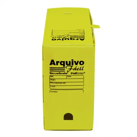 Arquivo morto plástico ofício novaonda amarelo - Polibras