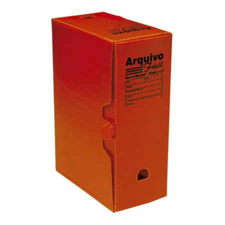 Arquivo morto plástico ofício novaonda vermelho - Polibras