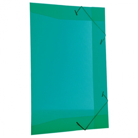 Pasta com aba elástico ofício - Line - transparente verde - 0254.T - Dello