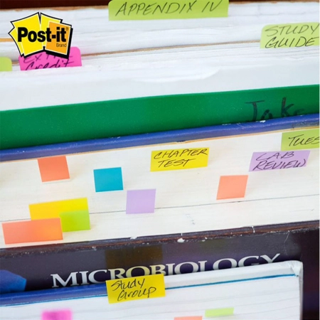 Marcador de página adesivo Post-it Flags de papel 76x15mm 180 folhas - 3M