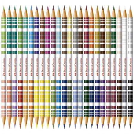 Lápis de cor 48 cores com 24 lápis bicolor 120624G - Faber-Castell