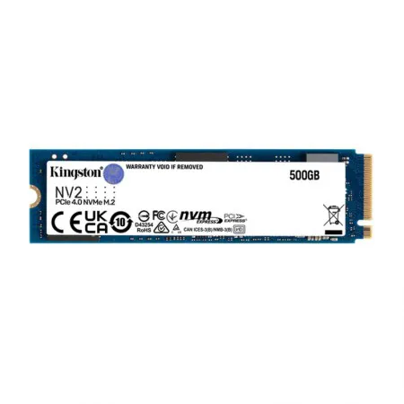 SSD Kingston NV2 500GB m.2, Nvme, Leitura 3500mb/s, Gravação 2100mb/s SNV2S/500G