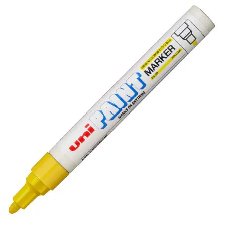 Pincel marcador permanente Paint Marker Amarelo PX-20 - Uni-Paint