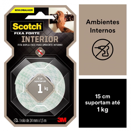 Fita dupla face espuma banana - 24mmx1,5m - 113 - 3M