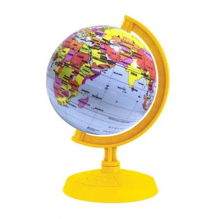 Globo terrestre político baby amarelo 10cm - Libreria