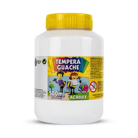 Tinta guache Branco 500ml - 519 - Acrilex