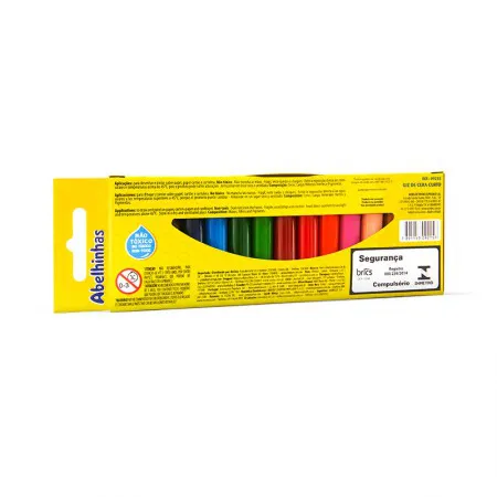 Giz de cera curto 15 cores 09215 - Acrilex