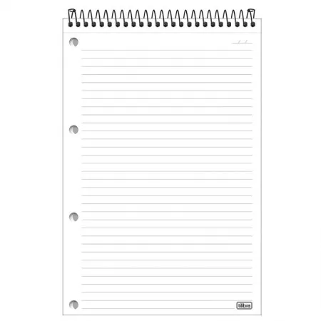 Bloco espiral pautado grande Organizer 80 folhas - Tilibra