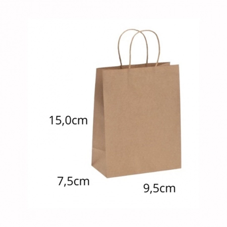 Sacola kraft 9,5x7,5x15,0 pct com 10 unidades SAC05.26 - Scrity