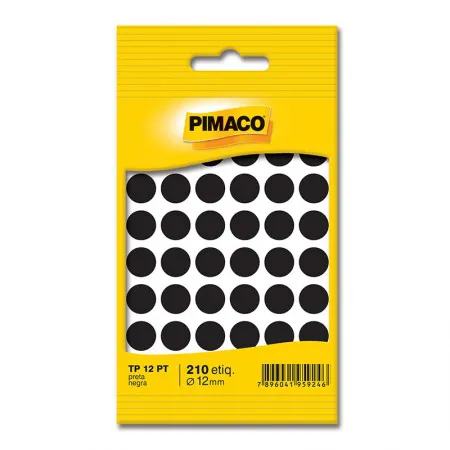 Etiqueta adesiva TP12 - preto - Pimaco