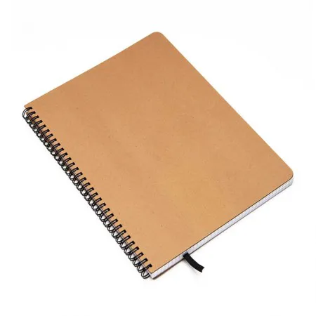Caderno espiral capa dura pontilhado Grande 96 folhas wire-o Kraft - Cicero