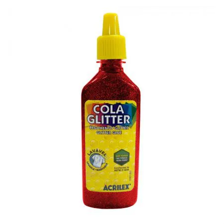 Cola glitter 23g vermelho 205 - Acrilex