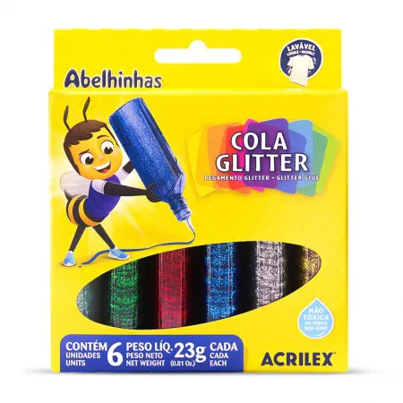 Cola Glitter 6 cores 23g 02923 - Acrilex