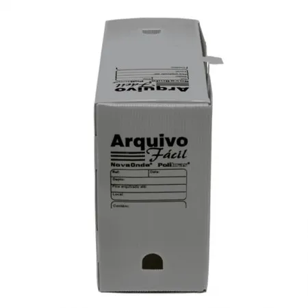 Arquivo morto plástico ofício novaonda cinza - Polibras