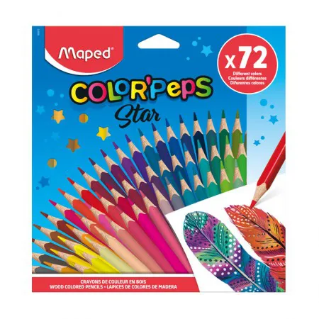 Lápis de cor Color'Peps Star 72 cores 832072ZV Maped - Escrita - Lepok