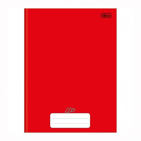 Caderno brochurão capa dura universitário 1X1 48 folhas D mais Vermelho - Tilibra