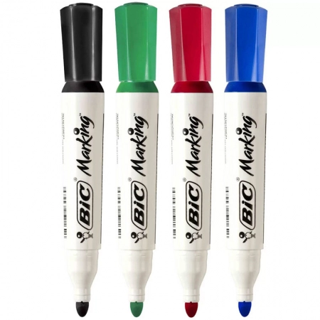 Kit apagador e pincel para quadro branco com 4 cores - Bic