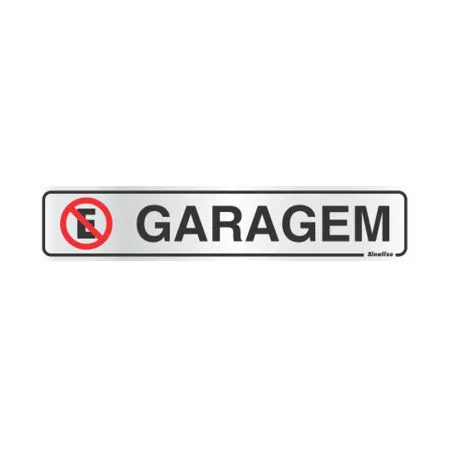 Placa de alumínio garagem 100CI - Sinalize