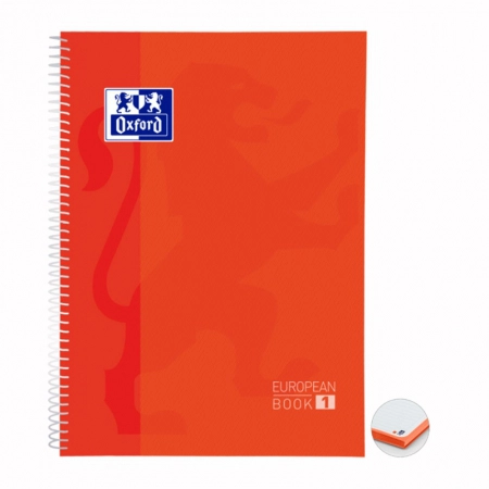 Caderno capa dura universitário 1x1 80 folhas 90g Laranja - Oxford