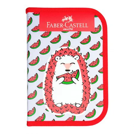 Estojo escolar Porco Espinho - 182220VM - completo - Faber-Castell