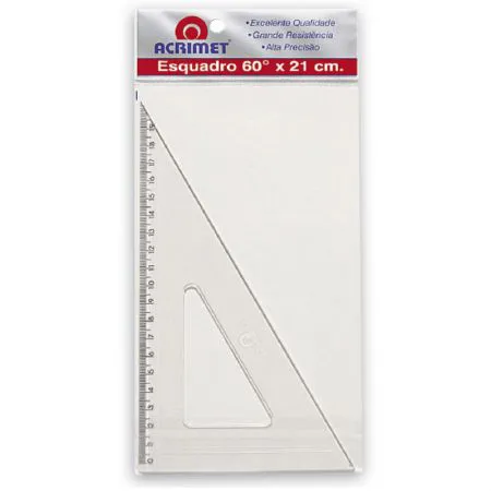 Esquadro poliestireno 21cm x 60 graus - 531 - Acrimet