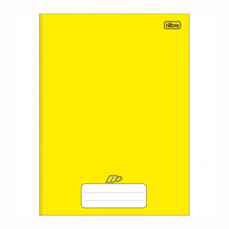 Caderno brochurão capa dura universitário 1X1 96 folhas D Mais Amarelo - Tilibra