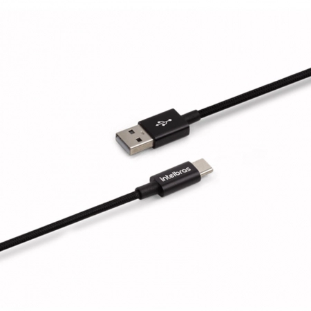 Cabo USB para USB-C Nylon Preto 1,5m EUAC15NP - Intelbras