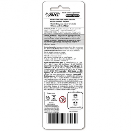 Corretivo caneta Shake'n Squeeze 8ml blister - Bic