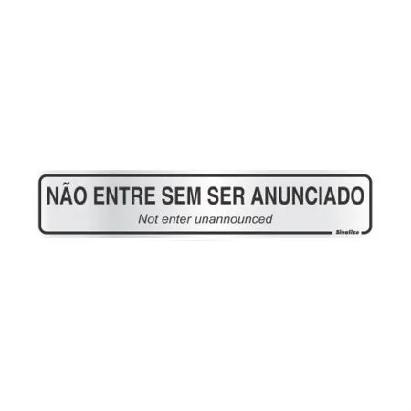Placa de alumínio não entre sem ser anunciado Sinalize