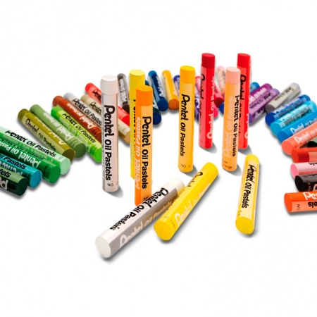 Giz pastel oleoso PHN-12 - com 12 cores - Pentel