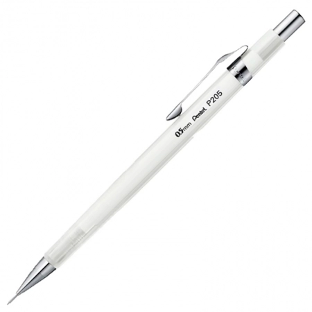 Lapiseira 0.5mm P205 Sharp Clena Branca Transparente - Pentel