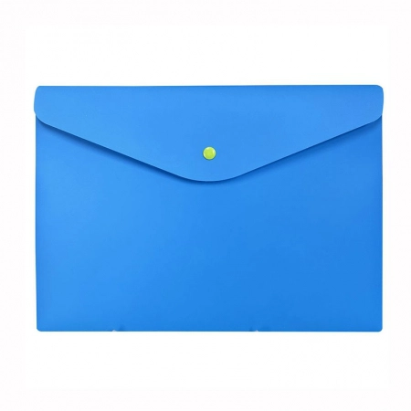 Envelope plástico com botão A4 Full Color Azul 0014.C - Dello