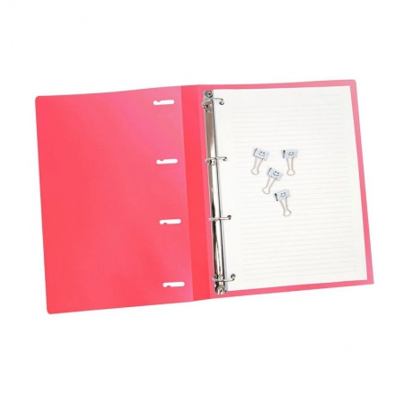Fichário A4 com 4 argolas Full Color Pink 5037.Q - Dello