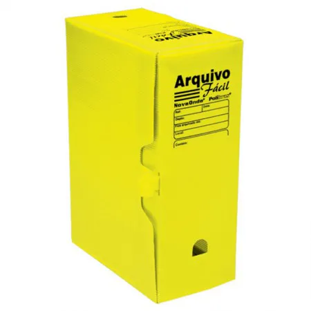 Arquivo morto plástico gigante novaonda amarelo - Polibras