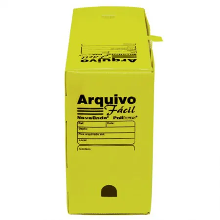 Arquivo morto plástico gigante novaonda amarelo - Polibras