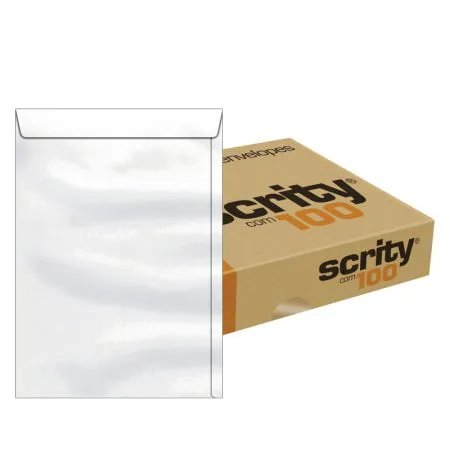 Envelope saco branco SOF347 370x470mm caixa com 100 unidades - Scrity