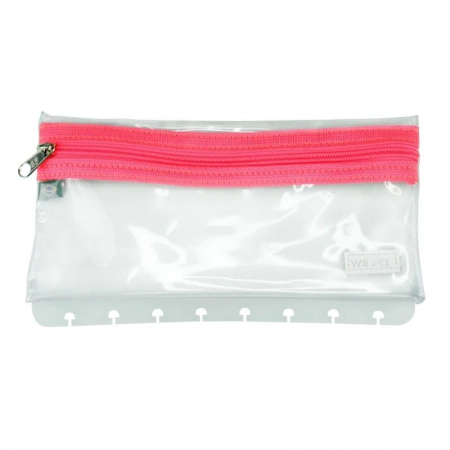 Estojo escolar Crystal Neon Pink CIEI1010 - Caderno Inteligente