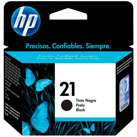 Cartucho HP 21 Original C9351AB preto p/ Officejet J3680, J5508, Deskjet F2224