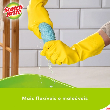 Luva multiuso Scotch-Brite grande limão amarela - 3M