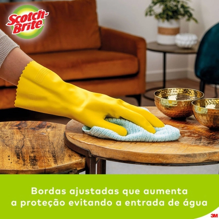 Luva multiuso Scotch-Brite grande limão amarela - 3M
