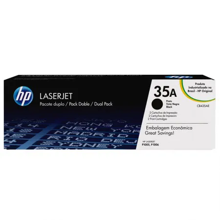 Toner HP 35A Original CB435AE Preto Dual Pack p/ Laserjet P1005