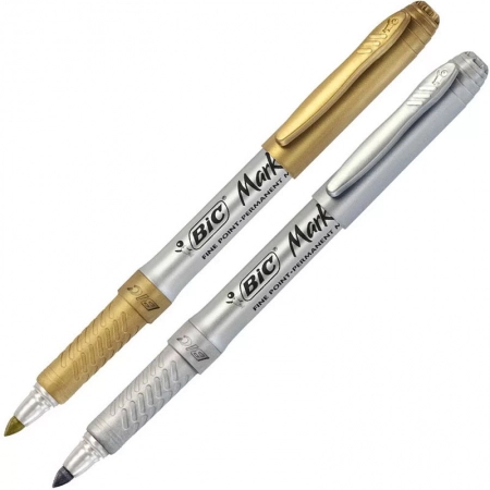 Pincel marcador permanente Marking Metálico com 2 cores 903936 - Bic