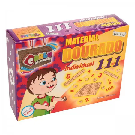 Material dourado do aluno em madeira 111 - Carlu