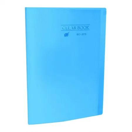 Pasta catálogo transparente ofício Azul BD20S/AZ com 20 plásticos - Yes