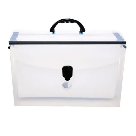 Maleta arquivo Delloplast  com 10 pastas suspensas - Cristal - 0317.H - Dello